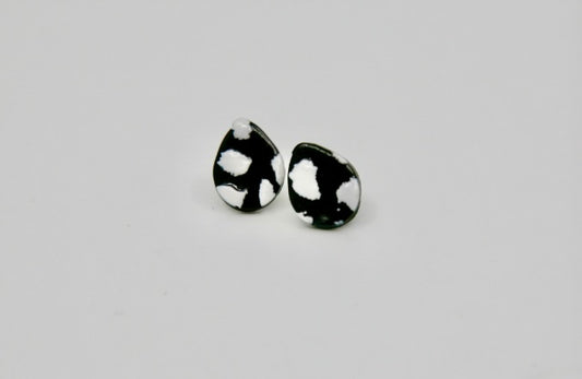 Cow Print Studs 1 - Teardrop