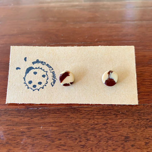 Marbled Studs Coffee - Mini Circle