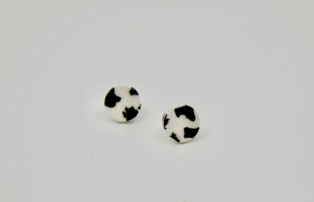 Cow Print Studs 2 - Circle