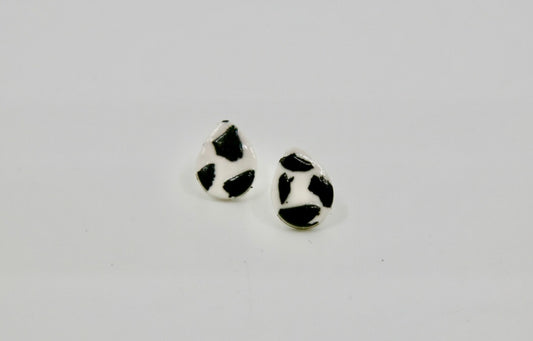 Cow Print Studs 2 - Teardrop