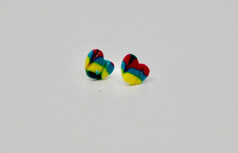 Disco Studs - Mini Hearts