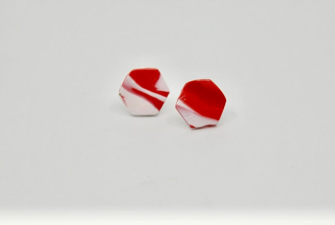 Cherry Studs - Hexagon