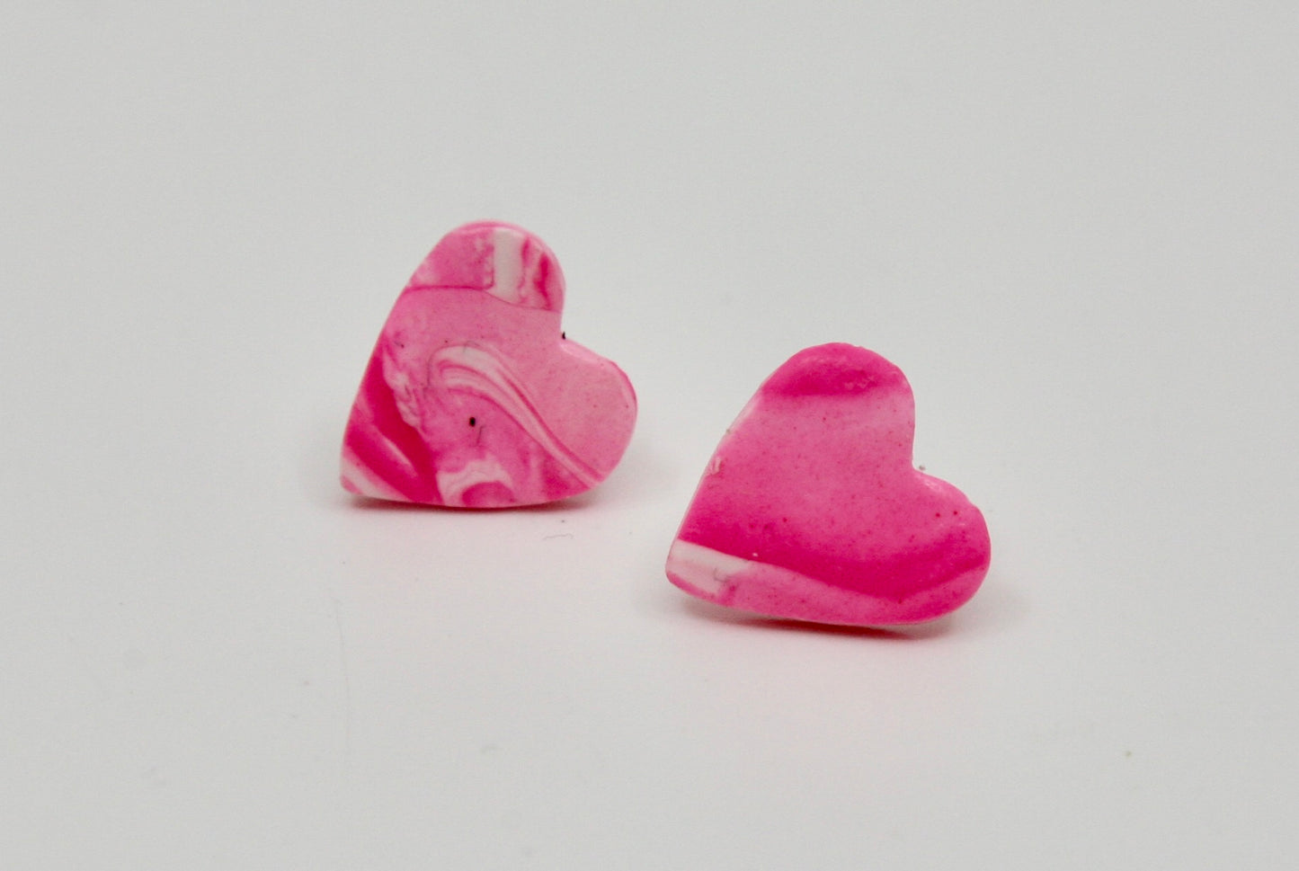 Marbled Barbie Studs - Heart